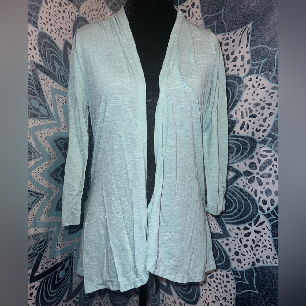Maurices Blue Cardigan Sweater Lightweight Open-Front